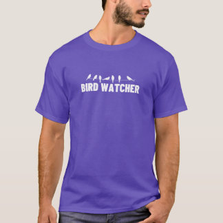 Vogelkijker Retro Grappige Vogel Kijken Jongen T-shirt