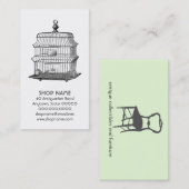  vogelkooi Antieke en verzamelobjecten Visitekaartje (Voorkant / Achterkant)
