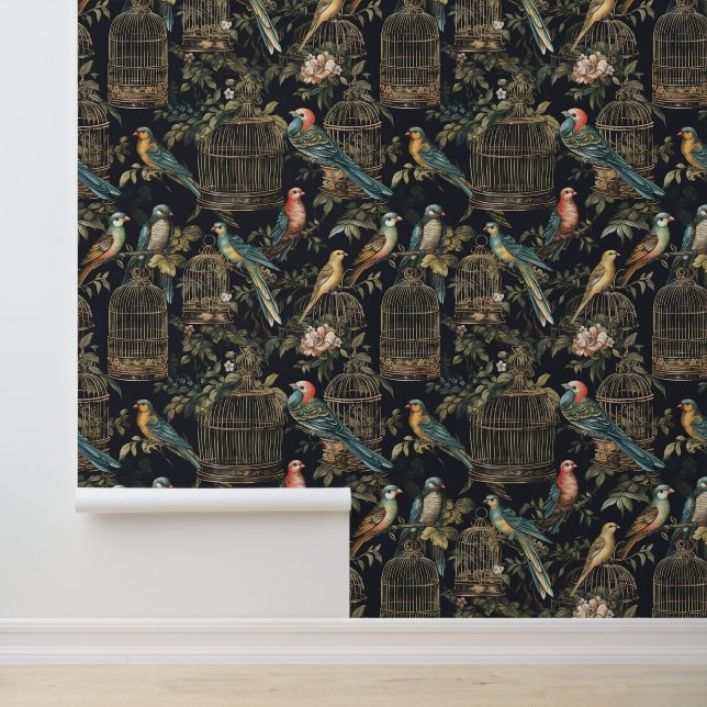 vogelkooi behang (Applicatie)