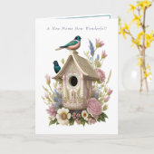 Vogelkooi Bloemen Nieuw Thuis Kaart (Gele Bloem)