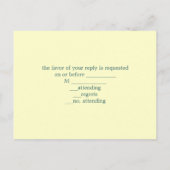 vogelkooi botanische bruiloft reactie RSVP Uitnodiging Briefkaart (Achterkant)