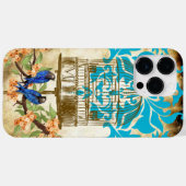 Vogelkooi Cherry Blossom Damask Case-Mate iPhone Case (Achterkant (horizontaal))