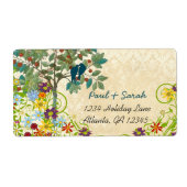 vogelkooi Damask Gold Bird Cage Etiket (Voorkant)