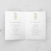 Vogelkooi geel grijs bruiloft ceremonie programma (Binnen)