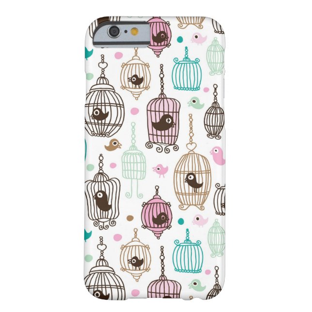 vogelkooi houdt van kinder achtergrondpatroon Case-Mate iPhone case (Achterkant)