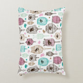 vogelkooi houdt van kinder achtergrondpatroon decoratief kussen (Voorkant(Verticaal))