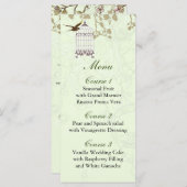 Vogelkooi, liefdesvogels Menu-Kaarten Menu (Voorkant / Achterkant)