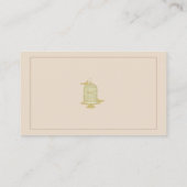  vogelkooi met Rozen legant Visitekaartje (Achterkant)