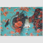  Vogelkooi Pet Bloemen Decoupage Tissuepapier (Voorkant)