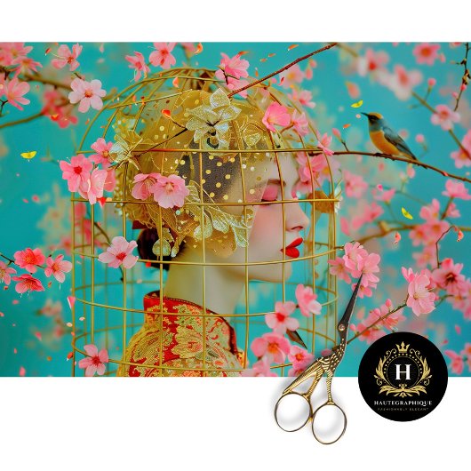 Vogelkooi Pet Bloemen Decoupage Tissuepapier