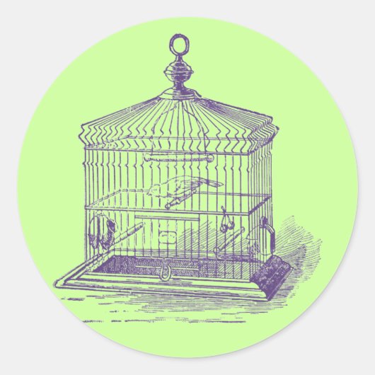  vogelkooi ronde sticker (Voorkant)