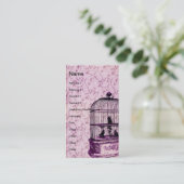 vogelkooi visitekaartje (Staand voorkant)