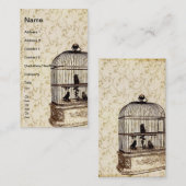  vogelkooi visitekaartje (Voorkant / Achterkant)