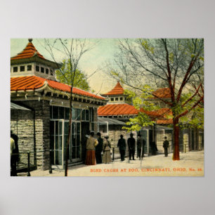 Vogelkooien in dierentuin, Cincinnati, OH  Poster