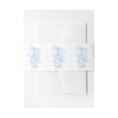 Vogelkooien met blauwe kunstbuikband uitnodigingen wikkel (Voorkant Voorbeeld)