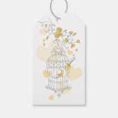 Vogelkooien met een grijs bruinbruisje label cadeaulabel (Voorkant)