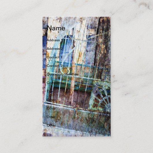 Vogelkooien Visitekaartje (Voorkant)