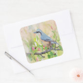 Vogelkoorts Vierkante Sticker (Envelop)