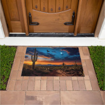 Vogelkraaien van het woestijnlandschap in het zuid