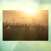 Vogelkudde van Cranes bij het Agamon HaHula, Israë Raamsticker (Vel 3)