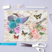 vogelkunst, bloem- en vlinderkunst, ontkoppeling tissuepapier (Craft)