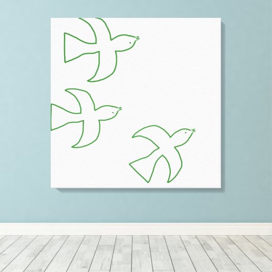 vogelkunst canvas afdruk (Insitu (Houten vloer))