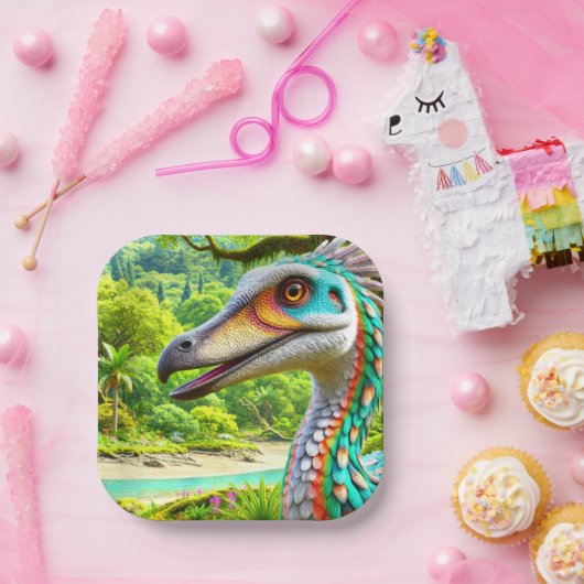 Vogelkunstwerk Papieren Bordje (Feest)