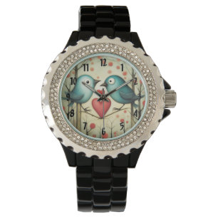 Vogelliefde 3 horloge