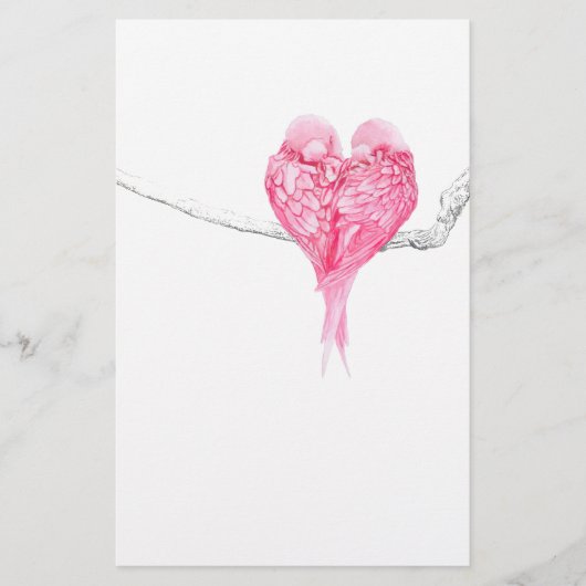 vogelliefde briefpapier (Voorkant)