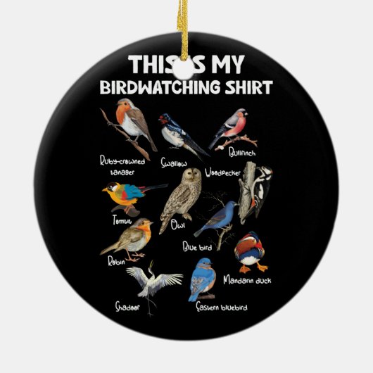 Vogelliefhebber Birdwatcher Birder Dit is mijn Bir Keramisch Ornament (Achterkant)
