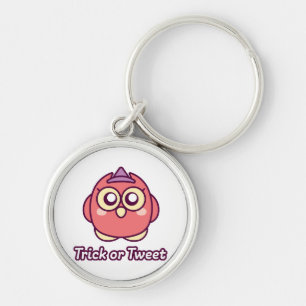Vogelliefhebber Halloween Lieve Uil Heks Sleutelhanger