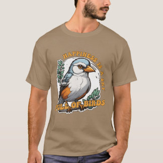 Vogelliefhebber Happiness is een wolkenornitholoog T-shirt