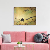 Vogelliefhebbers Canvas Afdruk (Insitu (Woonkamer))