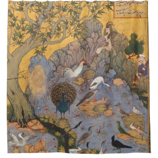 Vogelloop van de Heabiballah van Sava Douchegordijn (Voorkant)