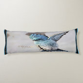 Vogelmodellen: Berg Bluebird 01-02 Lichaamskussen (Achterkant)