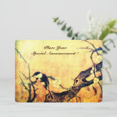 VOGELMONOGRAM, Geel bruin Aankondiging (Staand voorkant)