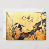 VOGELMONOGRAM, Geel bruin Aankondiging (Achterkant)