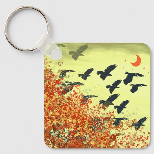 Vogelmoon Sleutelhanger (Voorkant)