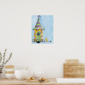 vogelmuur poster (Keuken)