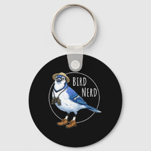 Vogelnerd Blauwe Gaai Grappig Vogels Kijken Vogela Sleutelhanger