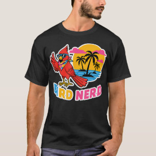 Vogelnerd Funny Kardinaal Liefhebber Zonsondergang T-shirt