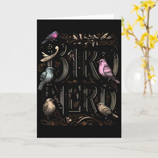 Vogelnerd Funny Vogelspotten Vogelspotter Vogel Li Kaart (Gele Bloem)