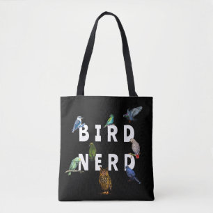 VOGELNERD, papegaaien, uil, duiven, kookaburra Draagtas
