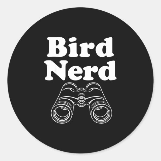 Vogelnerd ronde sticker (Voorkant)