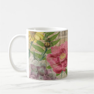 Vogelnest Bloementuin Bloem Vlinder Kunst Koffiemok