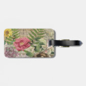 Vogelnest bloementuin Bloemvlinderkunst Bagagelabel (Achterkant horizontaal)