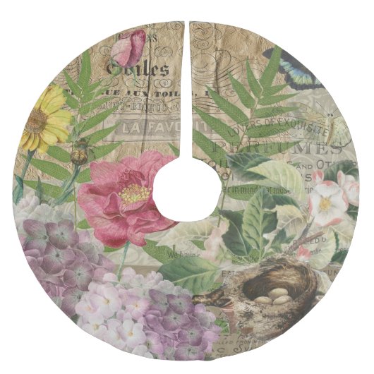 Vogelnest bloementuin Bloemvlinderkunst Kerstboom Rok (Voorkant)