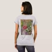 Vogelnest bloementuin Bloemvlinderkunst T-shirt (Achterkant volledig)