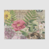 Vogelnest bloementuin Bloemvlinderkunst Tissuepapier (Voorkant)