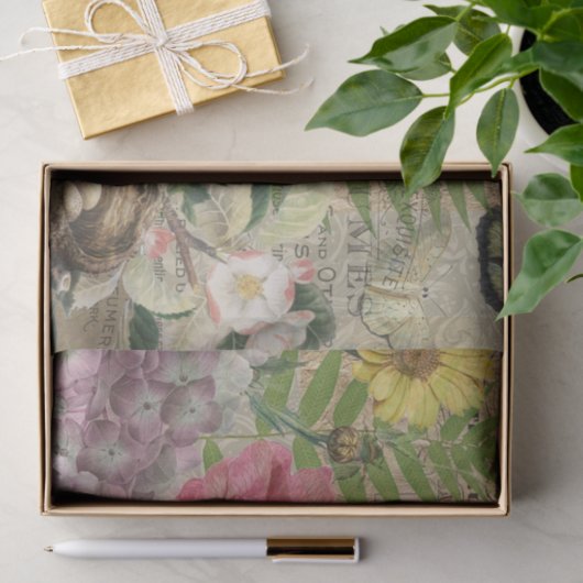 Vogelnest bloementuin Bloemvlinderkunst Tissuepapier (Geschenk)